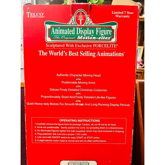 Christmas Vintage Telco Animated Display Bear Motion Ettes - Picture 12 of 13